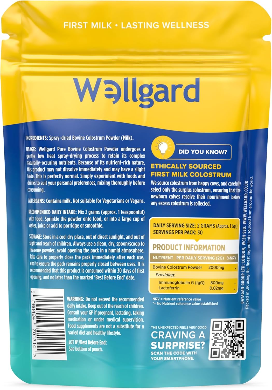 Wellgard Pure Colostrum Powder 6 Wellgard Pure Colostrum Powder - Image 6